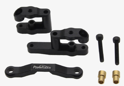 Power Hobby - Aluminum Steering Set, Black, for Arrma Grom - Hobby Recreation Products