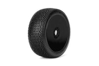 Power Hobby - Block In 1/8 Buggy Mounted Tires Black Wheels (2) Ultra Soft - Hobby Recreation Products