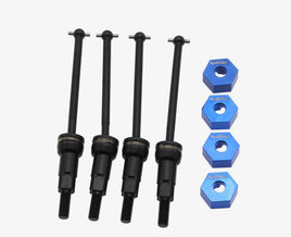 Power Hobby - Front & Rear CVD Axles Drive Shafts, Black, for Arrma Grom, 4pcs - Hobby Recreation Products
