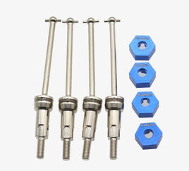 Power Hobby - Front & Rear CVD Axles Drive Shafts, Silver, for Arrma Grom, 4pcs - Hobby Recreation Products