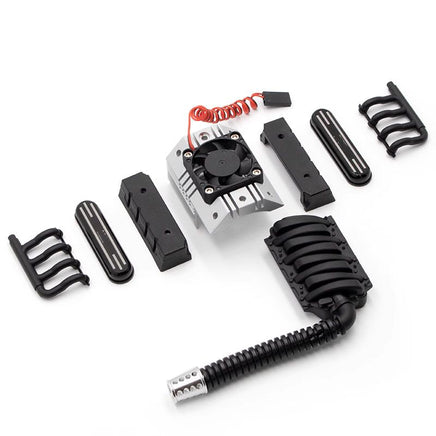 Power Hobby - V8 Engine Motor Heatsinks & Cooling Fan, for TRX-4 / SCX10 - Hobby Recreation Products