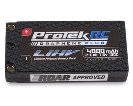 Protek R/C - ProTek RC 2S 130C Low IR Si - Graphene + HV LCG Shorty LiPo Battery (7.6V/4800mAh) w/5mm Connectors - Hobby Recreation Products