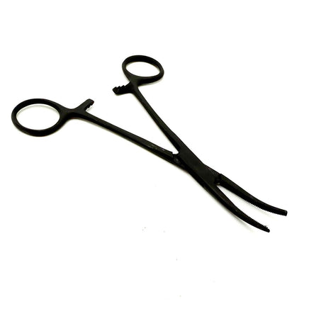 Racers Edge - 5 1/2" Locking Pliers (Hemostat), Curved, Stainless Steel (Black Finish) - Hobby Recreation Products