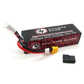Racers Edge - 5300mAh 3S 11.1V 60C Hard Case Lipo Battery, XT60 Connector with TRX Adapter - Hobby Recreation Products