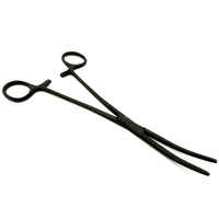 Racers Edge - 8" Locking Pliers (Hemostat), Curved, Stainless Steel (Black Finish) - Hobby Recreation Products
