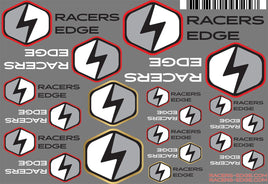 Racers Edge - Racers Edge Sticker Set 6in x 4in - Hobby Recreation Products