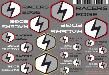 Racers Edge - Racers Edge Sticker Set 6in x 4in - Hobby Recreation Products