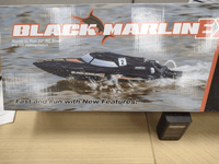 Rage Black Marlin EX Brushed RTR Boat. Open Box, tested, works great. Sold As - Is - Hobby Recreation Products