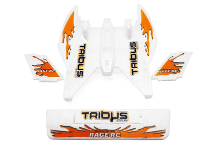 Rage R/C - Foam Parts Set with Orange Decals; Tribus - Hobby Recreation Products
