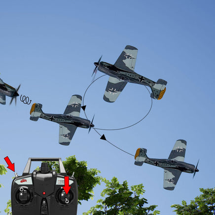 Rage R/C - Focke - Wulf Fw 190 Micro RTF Airplane with PASS (Pilot Assist Stability Software) System - Hobby Recreation Products