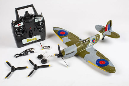 Rage R/C - Supermarine Spitfire Micro RTF Airplane with PASS (Pilot Assist Stability Software) System - Hobby Recreation Products