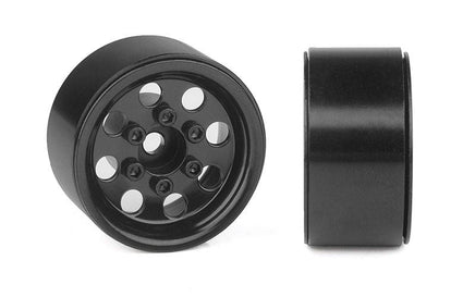 RC4WD - Stamped Steel 1.0" Pro8 Beadlock Wheels, Black - Hobby Recreation Products