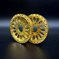 Reef's RC - Brass 1.9 "Shield" Wheel Face (2) - Hobby Recreation Products