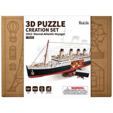 Robotime - 1912 Eternal Atlantic Voyager (Titanic) 3D Wooden Puzzle - Hobby Recreation Products