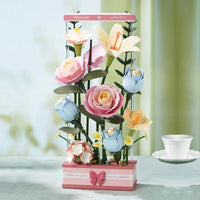 Robotime - Blooming Bouquet Box DIY 3D Puzzle - Hobby Recreation Products
