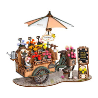Robotime - Blossom Cart 3D Wooden Puzzle - Hobby Recreation Products