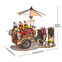 Robotime - Blossom Cart 3D Wooden Puzzle - Hobby Recreation Products