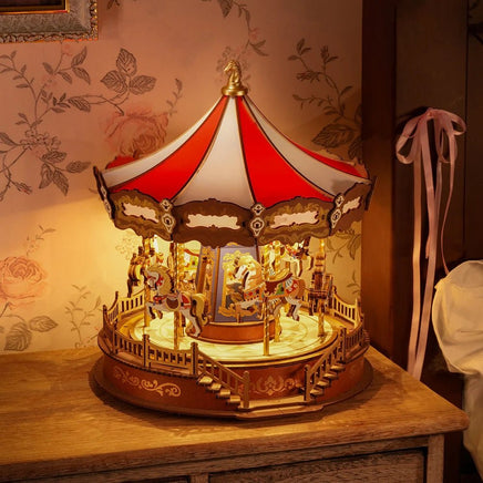 Robotime - Classic Carousel 3D Wooden Puzzle - Hobby Recreation Products