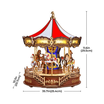 Robotime - Classic Carousel 3D Wooden Puzzle - Hobby Recreation Products