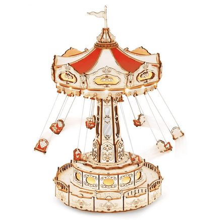 Robotime EA02 ROKR Swing Ride DIY Music Box 3D Wooden Puzzle - Hobby Recreation Products