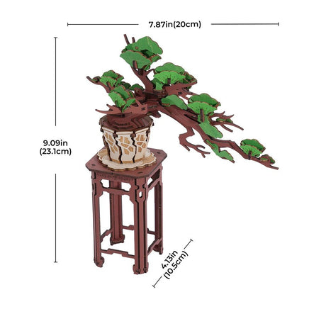 Robotime - Evergreen Pine Bonsai DIY Wooden 3D Puzzle - Hobby Recreation Products
