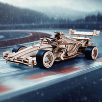 Robotime - F1 Racing Car, Mechanical Wood Models - Hobby Recreation Products