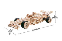 Robotime - F1 Racing Car, Mechanical Wood Models - Hobby Recreation Products