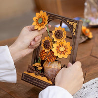 Robotime - Golden Sunflower Wall Art 3D Wooden Puzzle - Hobby Recreation Products