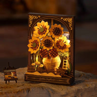 Robotime - Golden Sunflower Wall Art 3D Wooden Puzzle - Hobby Recreation Products