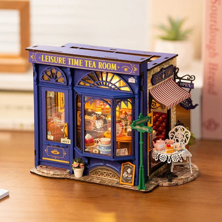 Robotime - Leisure Time Tea Room DIY Miniature House - Hobby Recreation Products