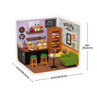 Robotime - Leisurely Cheers Bar DIY Plastic Miniature House - Hobby Recreation Products