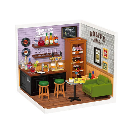 Robotime - Leisurely Cheers Bar DIY Plastic Miniature House - Hobby Recreation Products