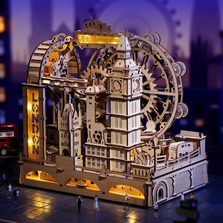 Robotime - Marble Travel, London Marble Run Wooden 3D Puzzle - Hobby Recreation Products