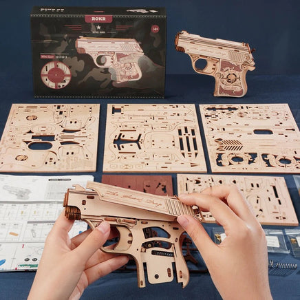Robotime - Mini Gun Toy Wooden 3D Puzzle - Hobby Recreation Products