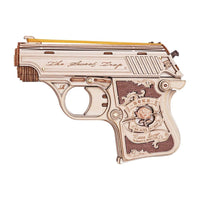Robotime - Mini Gun Toy Wooden 3D Puzzle - Hobby Recreation Products