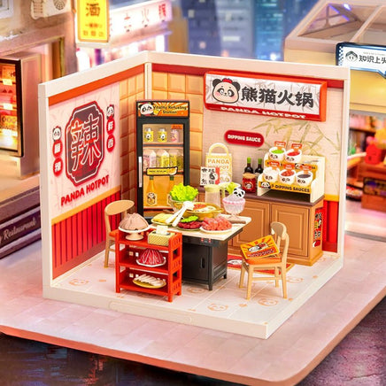 Robotime - Panda Hot Pot DIY Miniature House - Hobby Recreation Products