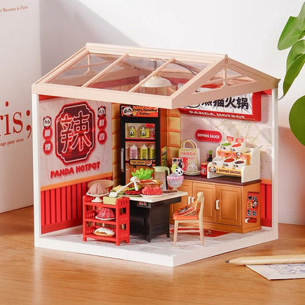 Robotime - Panda Hot Pot DIY Miniature House - Hobby Recreation Products