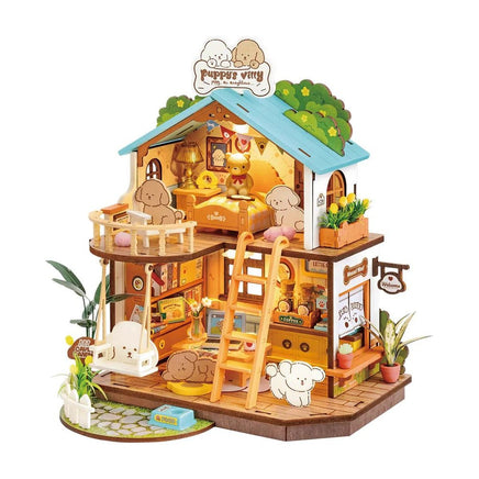 Robotime - Puppy's Cozy Villa DIY Miniature House - Hobby Recreation Products