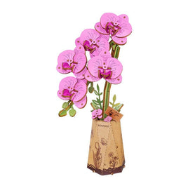 Robotime - Purple Moth Orchid DIY Wooden Flower - Hobby Recreation Products