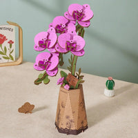 Robotime - Purple Moth Orchid DIY Wooden Flower - Hobby Recreation Products