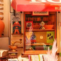 Robotime - Rolife Corner Bookstore, DIY Miniature House Kit - Hobby Recreation Products