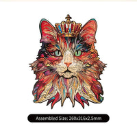 Robotime - Rowood Cat King 200pc Wooden Jigsaw Puzzle - Hobby Recreation Products