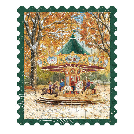 Robotime - Rowood Golden Autumn Carousel Wooden Jigsaw Puzzle - Hobby Recreation Products
