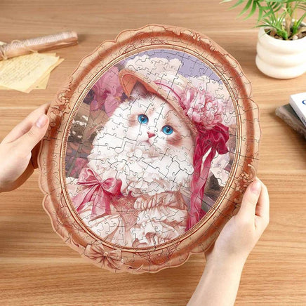 Robotime - Rowood Springtime Kitty 200 - Piece Wooden Jigsaw Puzzle - Hobby Recreation Products