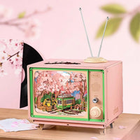 Robotime - Sakura Dreamy Tour DIY Music Box 3D Wooden Puzzle - Hobby Recreation Products