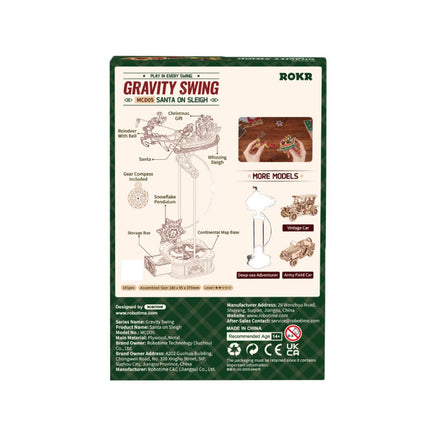 Robotime - Santa On Sleigh Scale Model Vehicle - Hobby Recreation Products