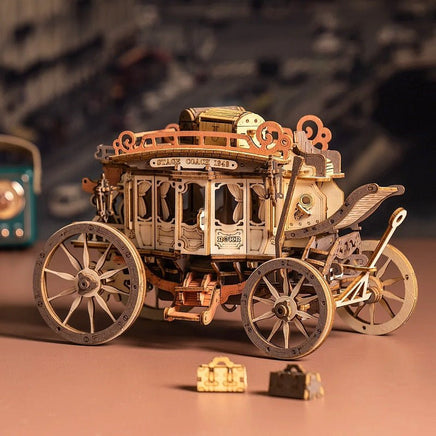 Robotime - Stagecoach Rolling Music Box - Hobby Recreation Products