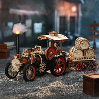 Robotime - Steam Engine Mechanical 3D Wooden Puzzle - Hobby Recreation Products