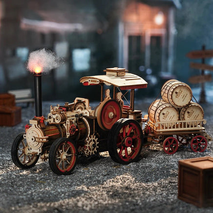 Robotime - Steam Engine Mechanical 3D Wooden Puzzle - Hobby Recreation Products