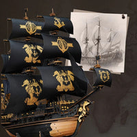 Robotime - The Seahorse Barque Sailing Ship Scale Model Vehicle - Hobby Recreation Products